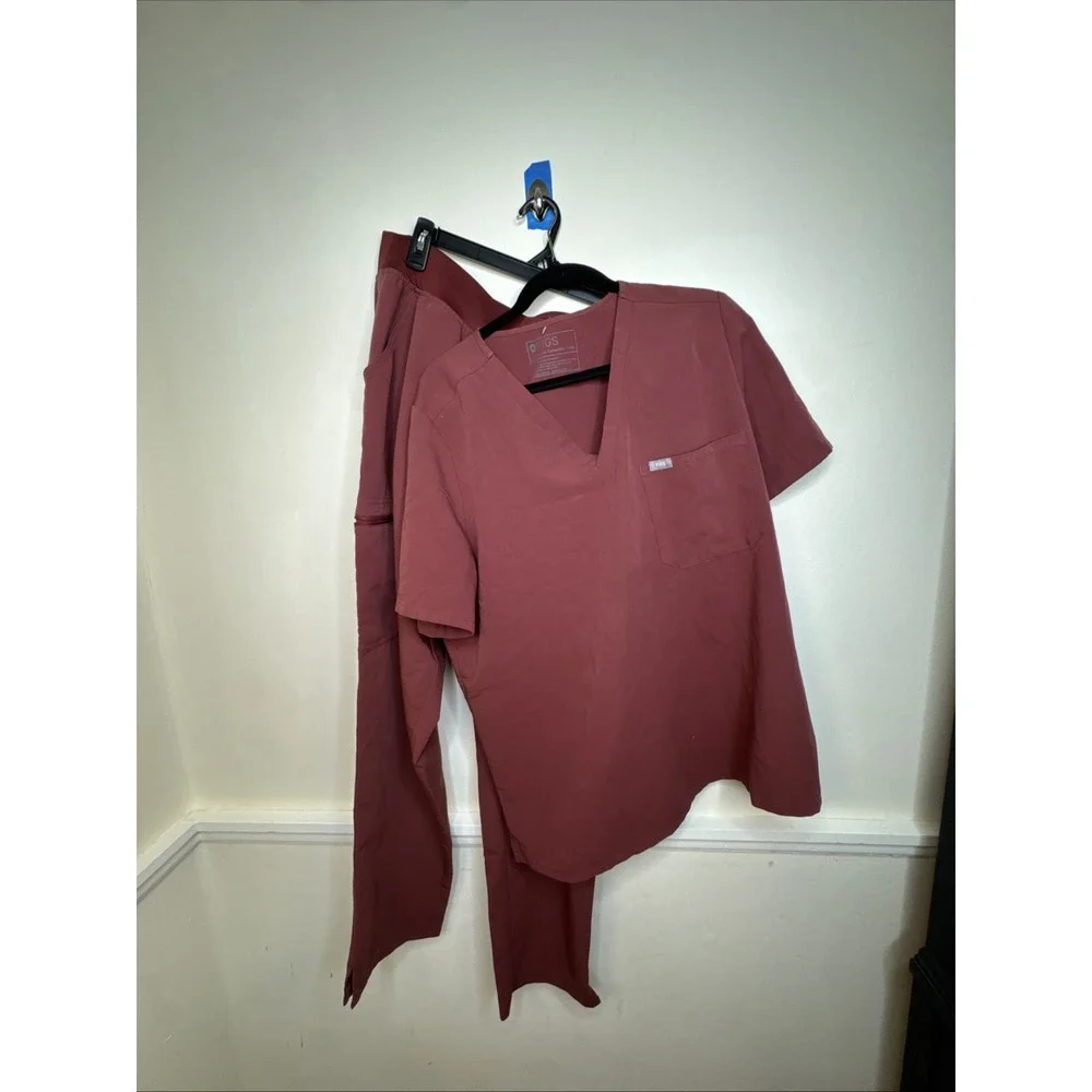 FIGS YOLA Pants CATRINA Top Scrub XXL Rust cargo zip nurse medical women Set